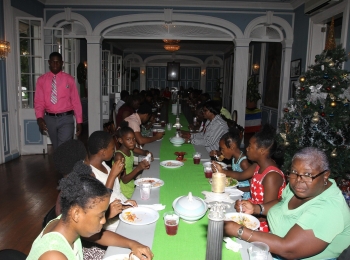 RESIDENTS OF THREE RESIDENTIAL INSTITUTIONS FOR YOUTHS ENJOY LUNCH AT GOVERNMENT HOUSE