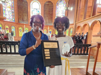 Faith Gibson receives the Lady Sandra Williams Humanitarian Award 2024